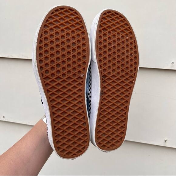 Vans Classic Slip On Check Foxing pale blue sneakers M8/W9.5 - Picture 3 of 8